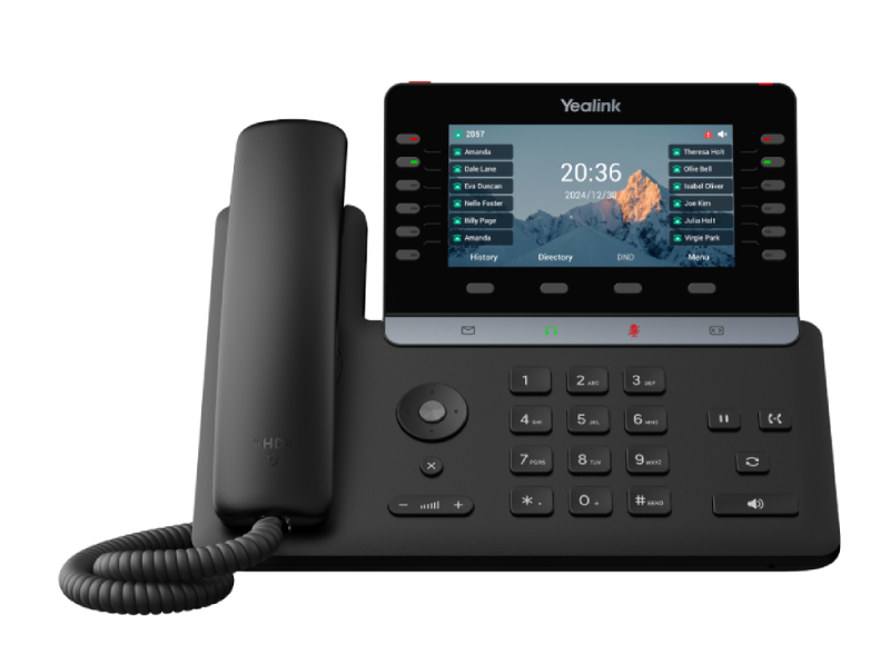 Yealink VoIP desk phone with built-in Wi-Fi and Bluetooth